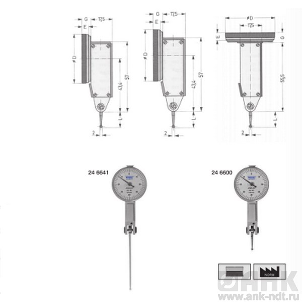 Индикаторы Vogel рычажные стандартного качества