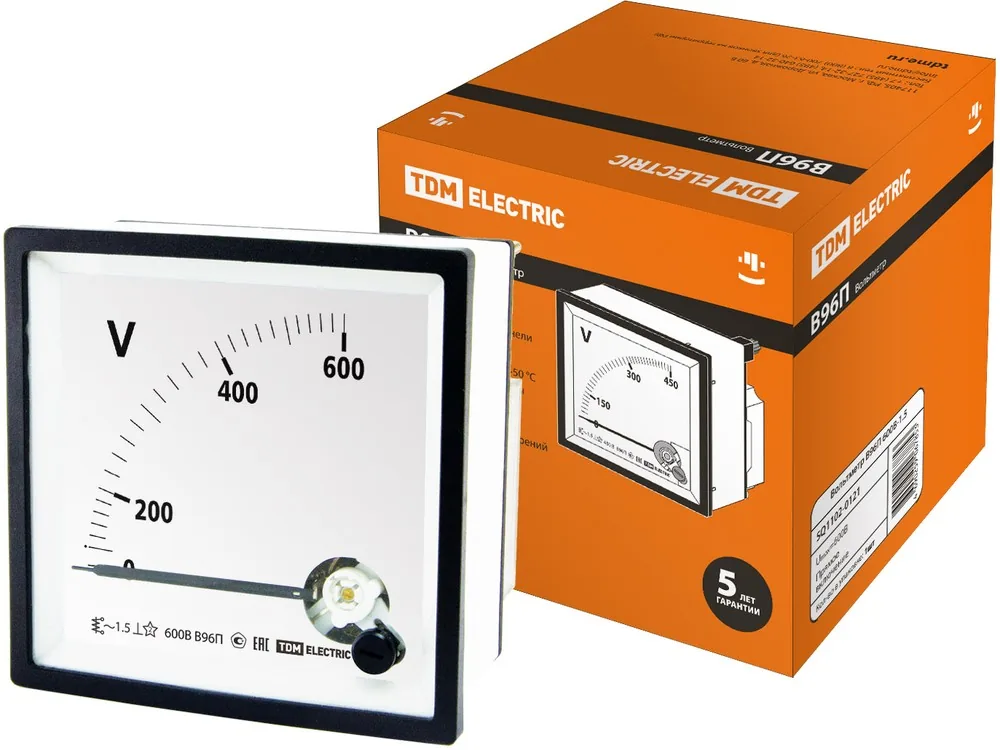Вольтметр TDM ELECTRIC В96П 600В-1.5 TDM